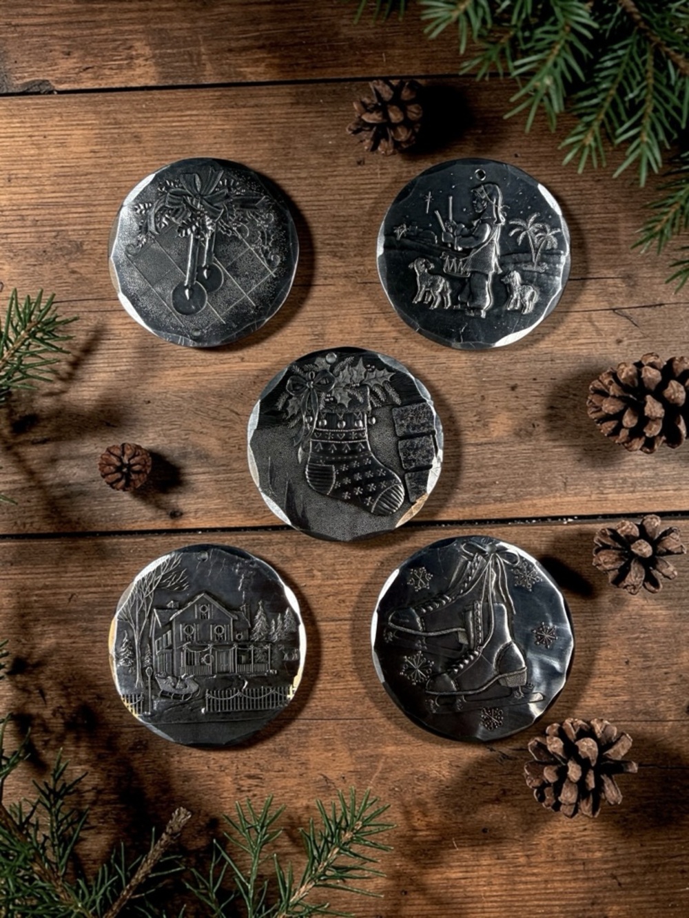 Wendell August Holiday Metal Ornament Set - 1992, 1997, 2095, 2096, 2008